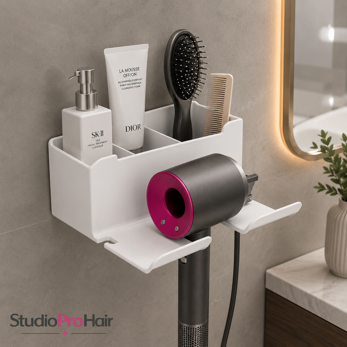 Soporte de pared para secador de pelo Prohair