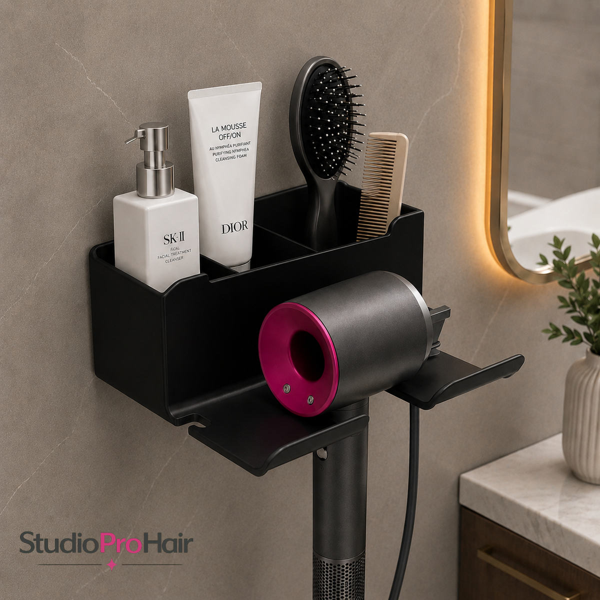 Soporte de pared para secador de pelo Prohair